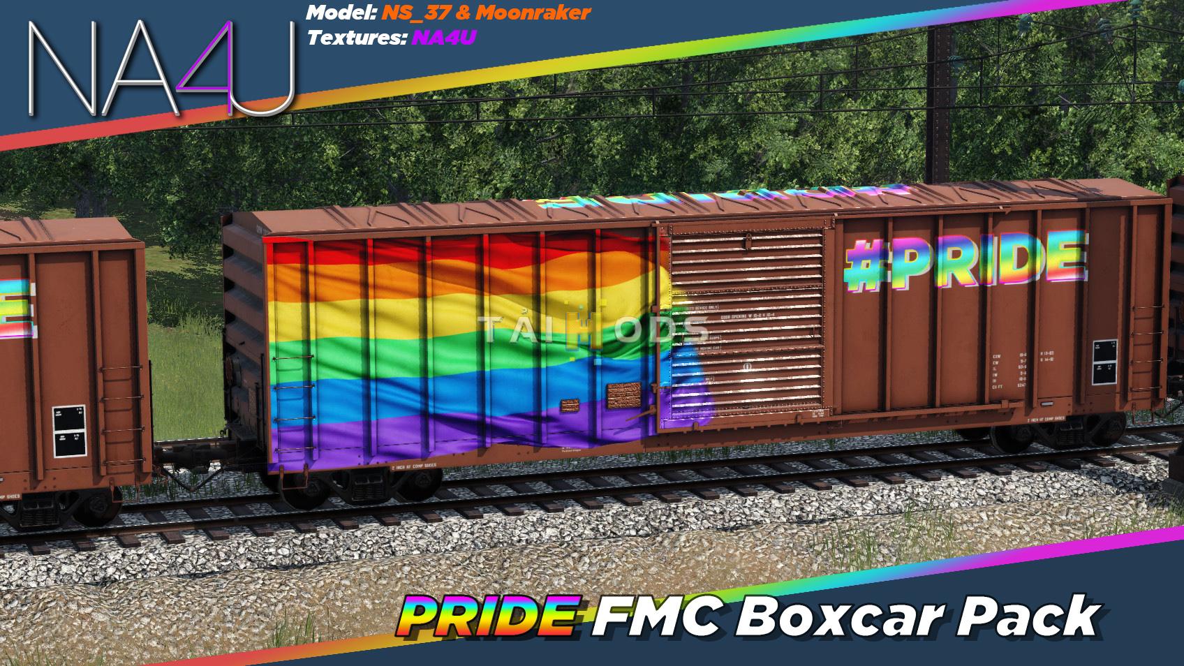 Transport Fever 2 - FMC 50ft Boxcar – Pride 2020 Skin Pack () Transport Fever 2 - FMC 50ft Boxcar – Pride 2020 Skin Pack ()