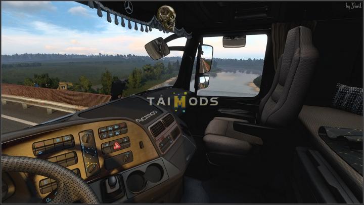 ETS2 - Dark Brown interior for Mercedes Actros 2009 V0.8 (1.41.x)
