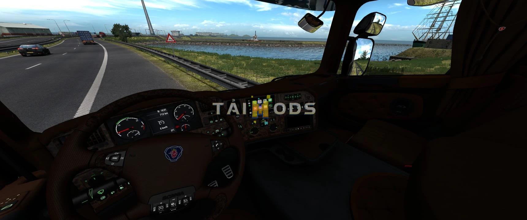 ETS2 - Scania RJL Interior Frigo Leader Sarantos Style (1.39.x)