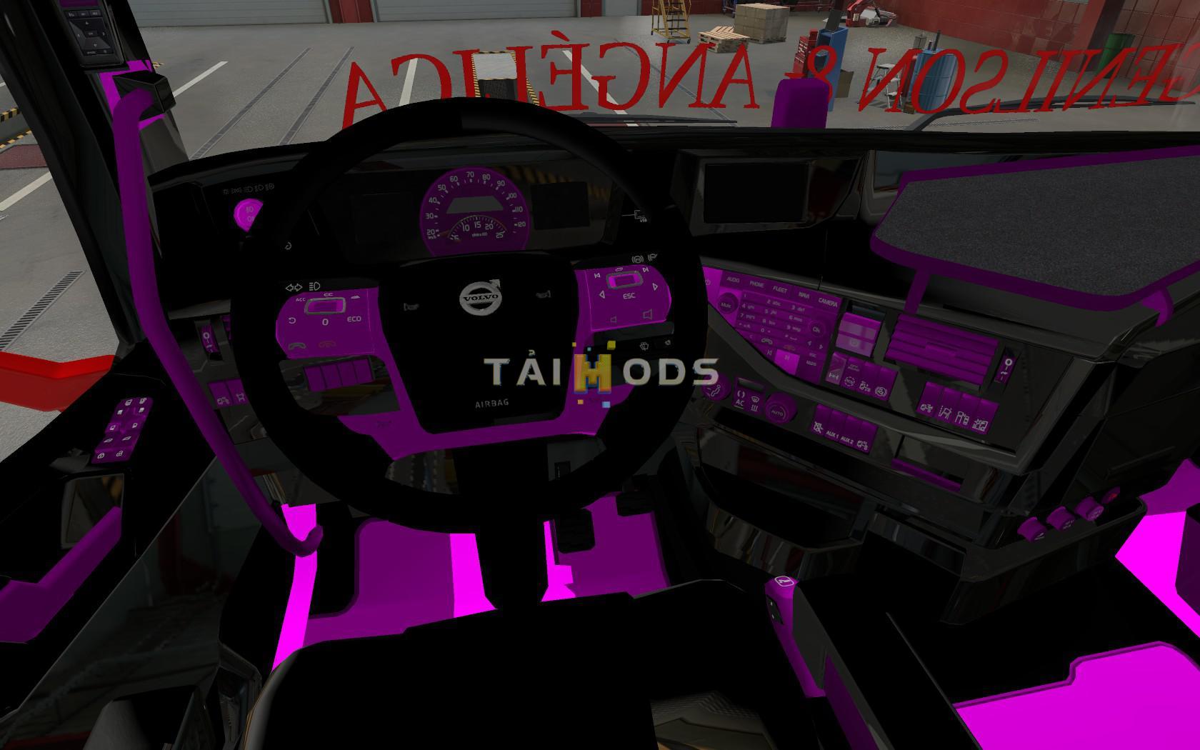 ETS2 - Volvo FH16 2012 Pink And Black Interior (1.39.x)