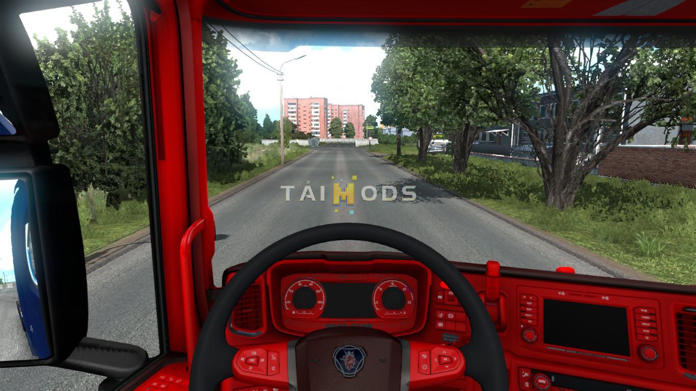 ETS2 - Red and Black Interior for Scania V1.0 (1.39.x) ETS2 - Red and Black Interior for Scania V1.0 (1.39.x)