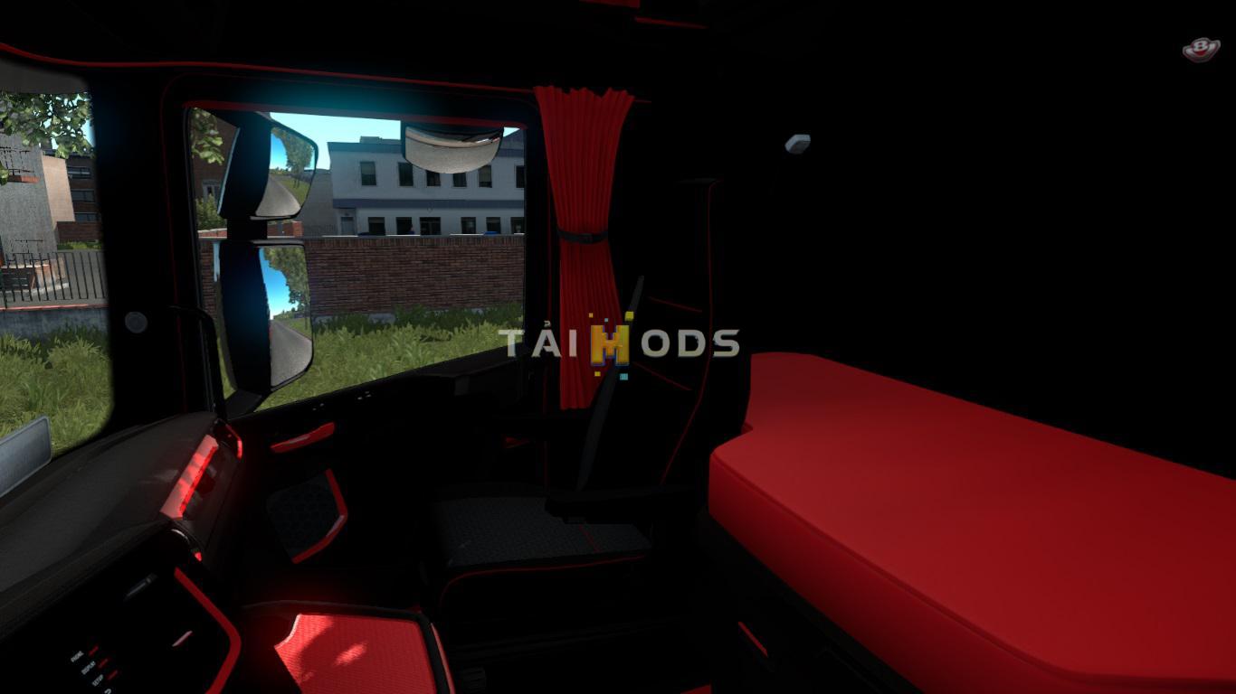 ETS2 - Scania Black and Red Interior (1.37.x) ETS2 - Scania Black and Red Interior (1.37.x)