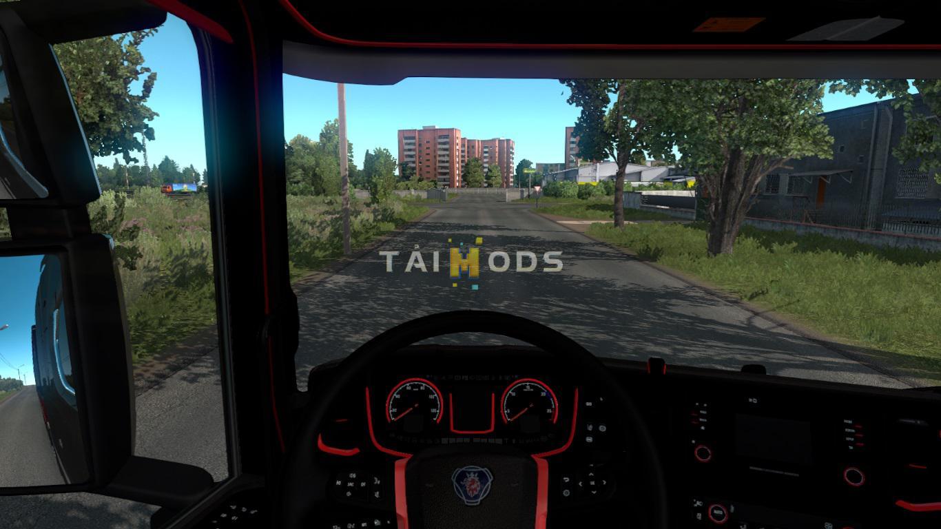 ETS2 - Scania Black and Red Interior (1.37.x) ETS2 - Scania Black and Red Interior (1.37.x)