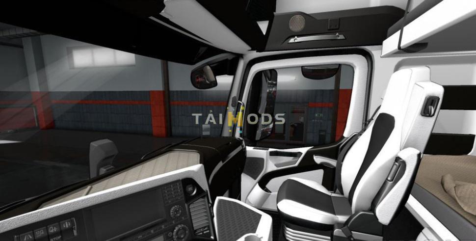 ETS2 - Mercedes Actros 2014 White - Black Interior (1.36.x)