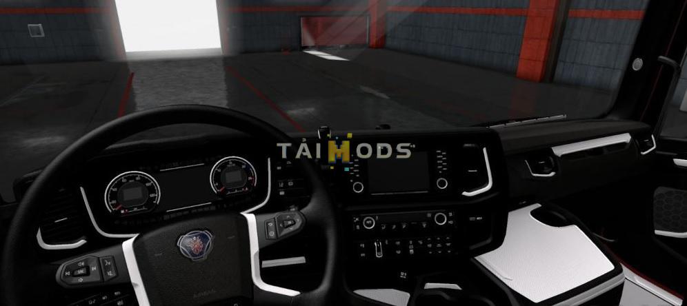 ETS2 - Scania S & R 2016 Black - White Interior (1.36.x)