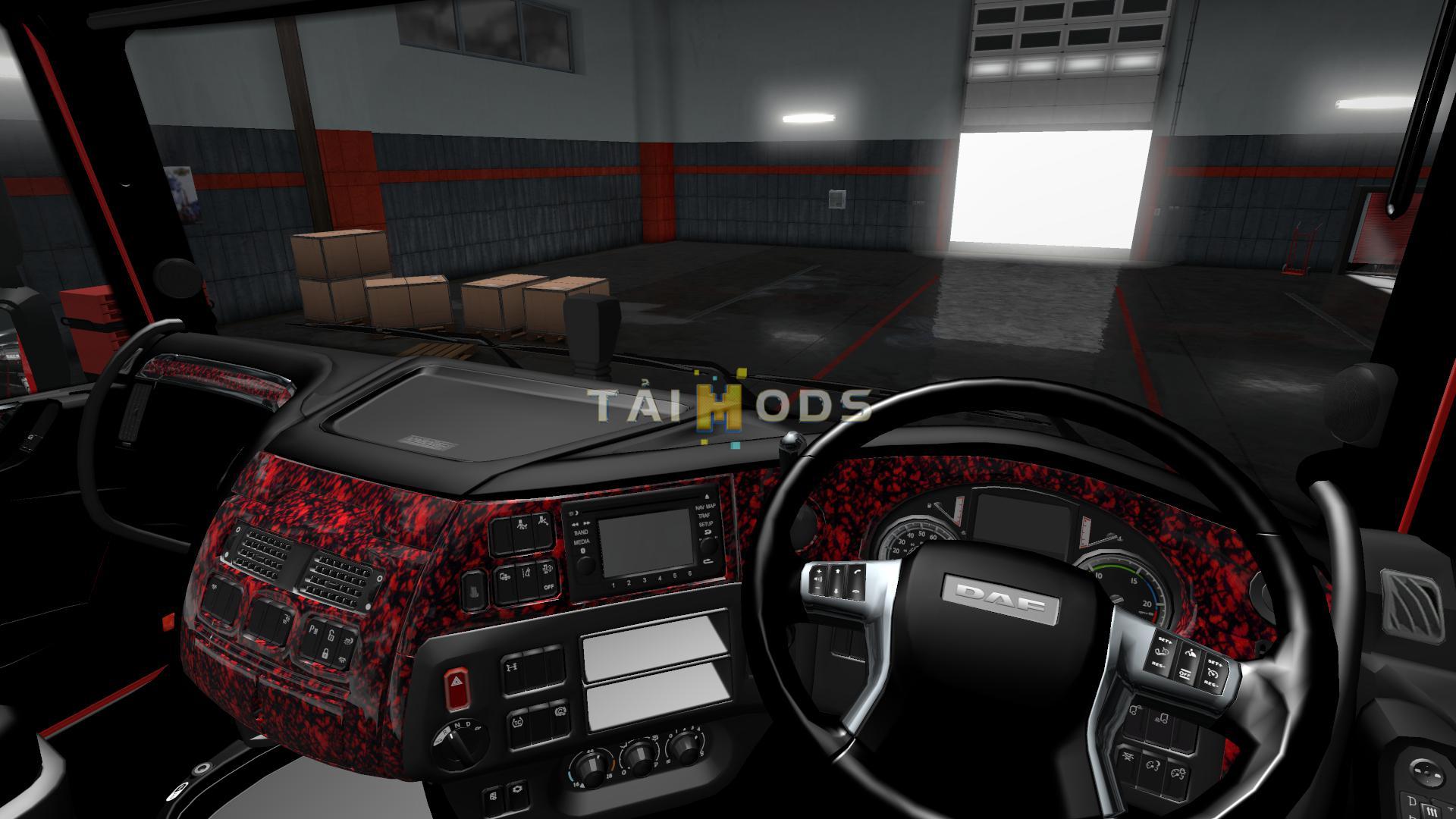 ETS2 - Red Pluche Daf Interior V1.2 (1.35.X) ETS2 - Red Pluche Daf Interior V1.2 (1.35.X)