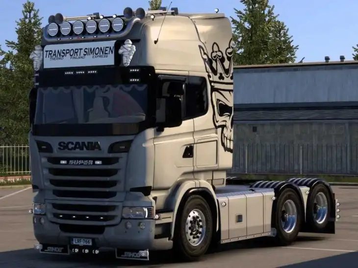 ETS2 - Bad Skull Scania R Topline RJL Skin V1.0 ETS2 - Bad Skull Scania R Topline RJL Skin V1.0