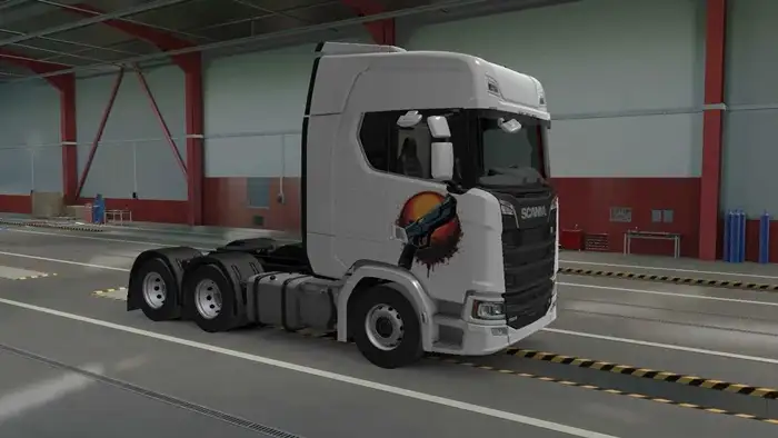 ETS2 - Gun Sticker Skin for Scania 2016 V1.0 ETS2 - Gun Sticker Skin for Scania 2016 V1.0
