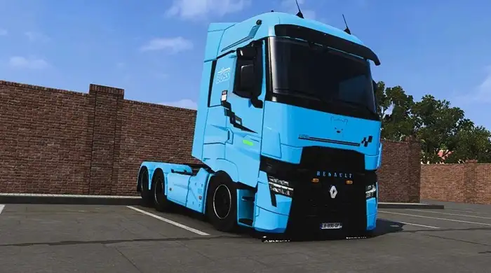 ETS2 - Renault T Blue and Cream Skin V1.0 ETS2 - Renault T Blue and Cream Skin V1.0