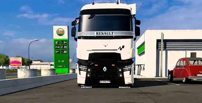 ETS2 - Renault T Blue and Cream Skin V1.0 ETS2 - Renault T Blue and Cream Skin V1.0
