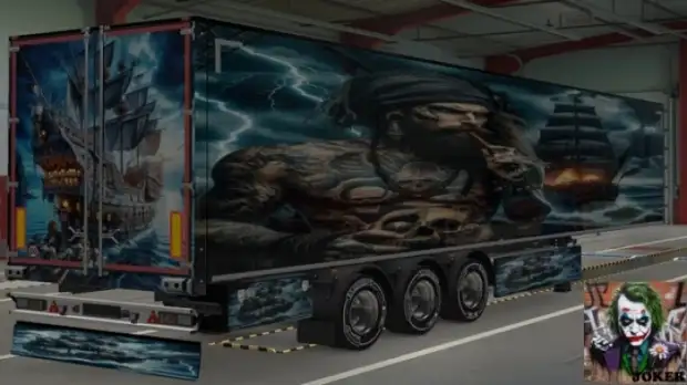 ETS2 - Pirate Trailer Skin 01 ETS2 - Pirate Trailer Skin 01
