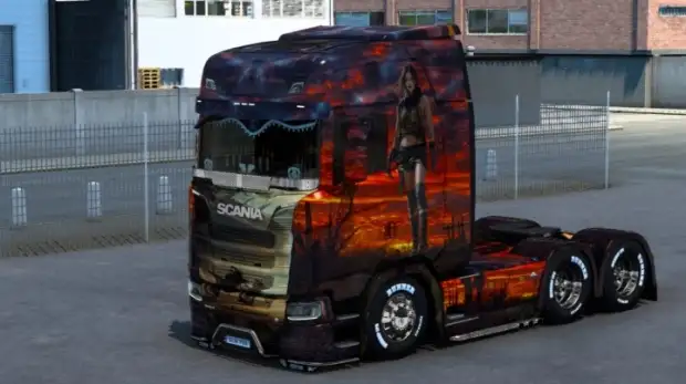 ETS2 - Desert Fire Woman Skin ETS2 - Desert Fire Woman Skin