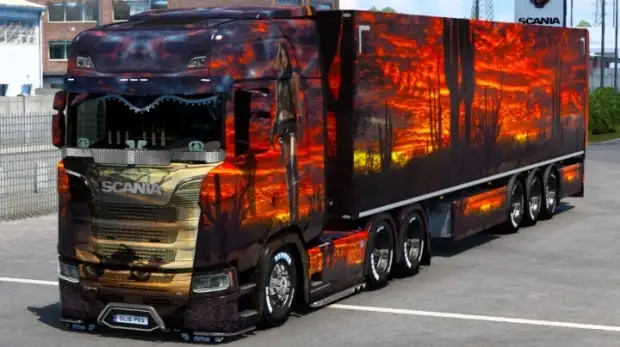 ETS2 - Desert Fire Woman Skin ETS2 - Desert Fire Woman Skin