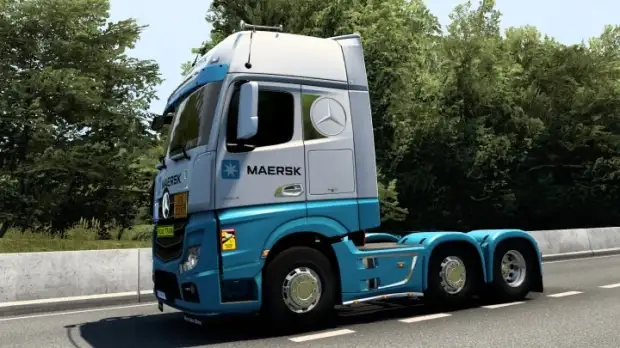 ETS2 - Mercedes-Benz New Actros Maersk Skin V1.0 ETS2 - Mercedes-Benz New Actros Maersk Skin V1.0