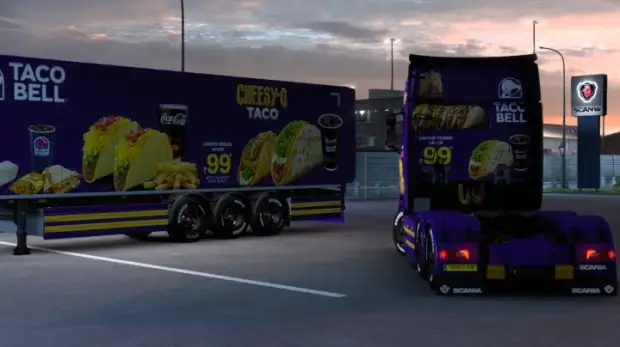 ETS2 - Taco Bell Mod Pack + Traffic Trailer Mod Pack ETS2 - Taco Bell Mod Pack + Traffic Trailer Mod Pack