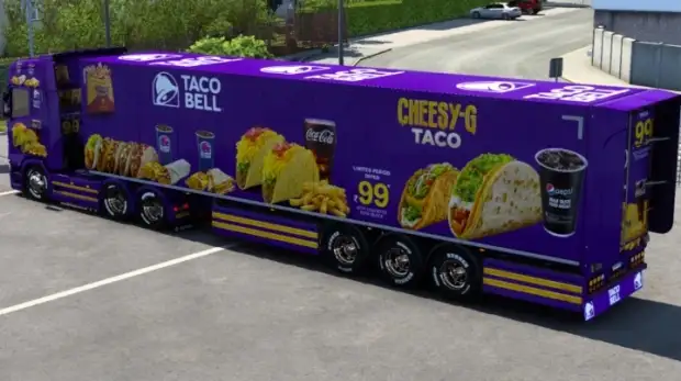 ETS2 - Taco Bell Mod Pack + Traffic Trailer Mod Pack ETS2 - Taco Bell Mod Pack + Traffic Trailer Mod Pack