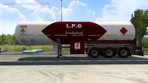 ETS2 - LPG Gas Tank Skin 2 for SCS Gas Tank by Player Thurein V1.0
