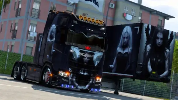 ETS2 - Scania Devil Girl Skin ETS2 - Scania Devil Girl Skin