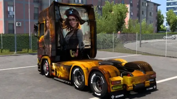 ETS2 - Scania Pirate Woman Skin ETS2 - Scania Pirate Woman Skin