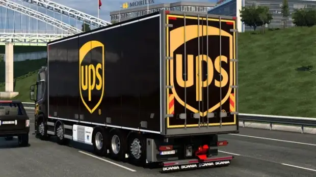 ETS2 - Scania P 2016 Eugene Tandem UPS Skin V1.0