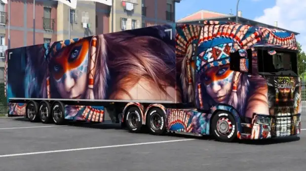 ETS2 - Scania Native Girl Skin ETS2 - Scania Native Girl Skin