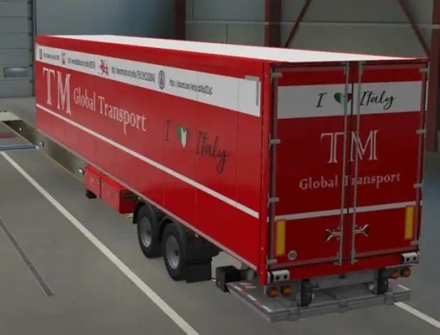 ETS2 - Skin Ttrailer Red iloveitaly TM Global Transport ETS2 - Skin Ttrailer Red iloveitaly TM Global Transport