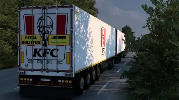 ETS2 - Skin SCS Box Trailer KFC 2018 V1.0 ETS2 - Skin SCS Box Trailer KFC 2018 V1.0