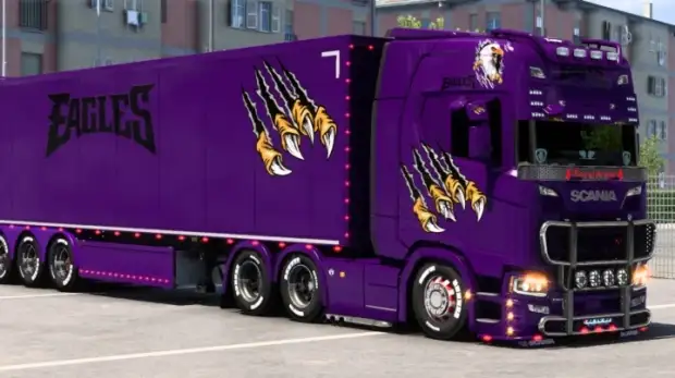 ETS2 - Scania Bright Purple Eagle Skin ETS2 - Scania Bright Purple Eagle Skin