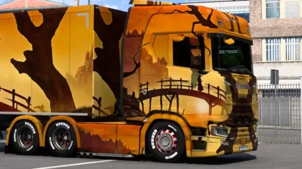 ETS2 - Scania Samurai Painting Art Skin ETS2 - Scania Samurai Painting Art Skin