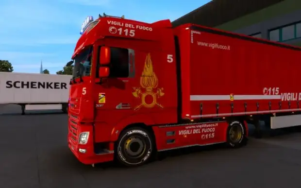 ETS2 - Daf Euro 6 Vigili Del Fuoco Skin