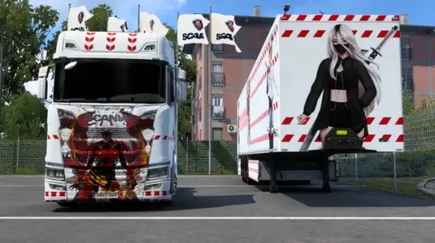 ETS2 - Scania Anime Katana Girl Skin ETS2 - Scania Anime Katana Girl Skin