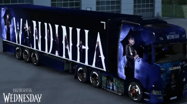 ETS2 - Wednesday ( Netflix Tv Series ) Scania Skin ETS2 - Wednesday ( Netflix Tv Series ) Scania Skin