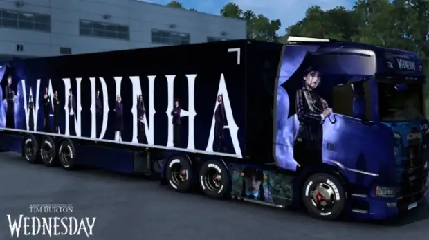 ETS2 - Wednesday ( Netflix Tv Series ) Scania Skin ETS2 - Wednesday ( Netflix Tv Series ) Scania Skin
