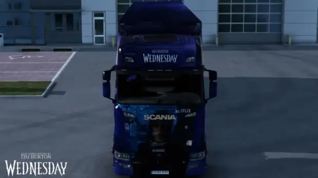 ETS2 - Wednesday ( Netflix Tv Series ) Scania Skin ETS2 - Wednesday ( Netflix Tv Series ) Scania Skin
