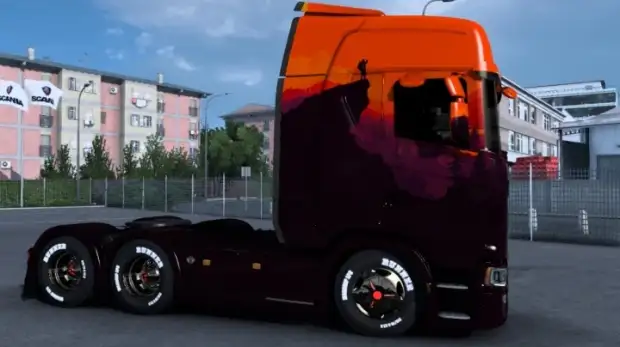 ETS2 - Person Standing on Mountain Cliff Painting Skin ETS2 - Person Standing on Mountain Cliff Painting Skin