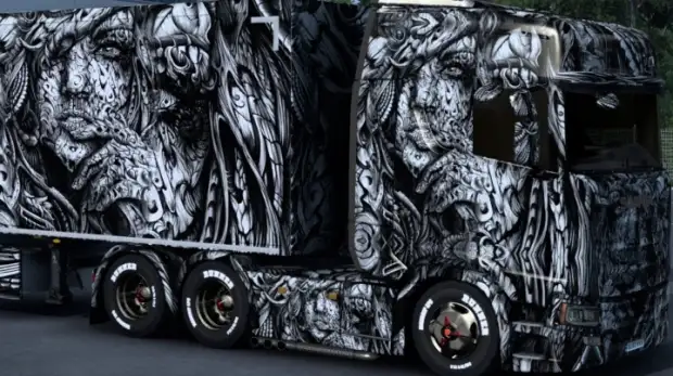 ETS2 - Scania Monochrome Artwork Skin ETS2 - Scania Monochrome Artwork Skin