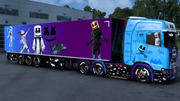 ETS2 - Scania Marshmello Skin ETS2 - Scania Marshmello Skin
