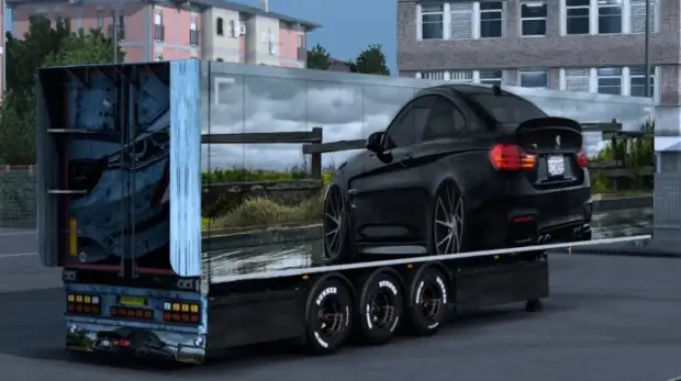 ETS2 - Bmw M4 Trailer Skin ETS2 - Bmw M4 Trailer Skin