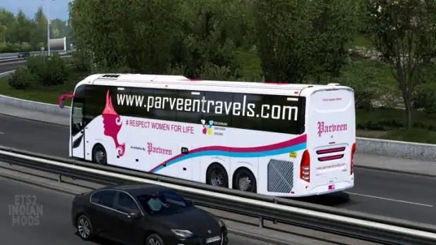 ETS2 - Indian Parveen Travels Skin Pack for DBMX Volvo 9800 UK v1.0 ETS2 - Indian Parveen Travels Skin Pack for DBMX Volvo 9800 UK v1.0