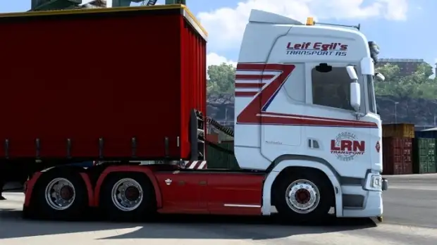 ETS2 - Scania R LRN / Leif Egil Transport RAGNAROK Skin v1.0 ETS2 - Scania R LRN / Leif Egil Transport RAGNAROK Skin v1.0