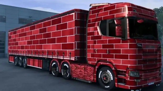 ETS2 - Red Wall Skin V1.0 ETS2 - Red Wall Skin V1.0