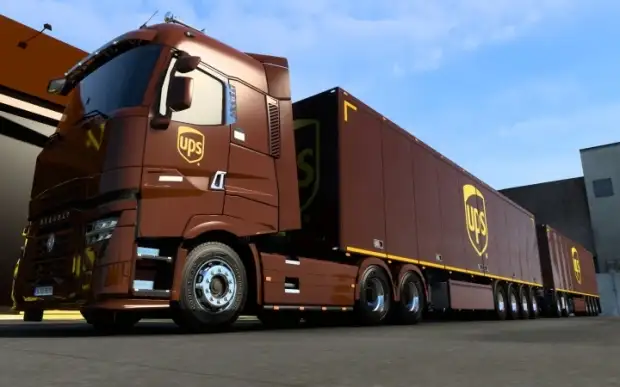 ETS2 - Renault Range T UPS Skin V1.0 ETS2 - Renault Range T UPS Skin V1.0