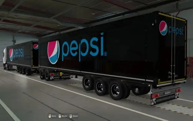 ETS2 - Kraker Walkingfloor Pepsi Skin V2.0 (1.43.x)