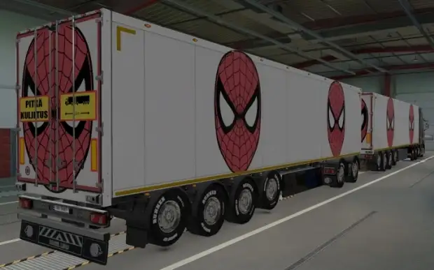 ETS2 - Owned Trailers SCS Spider-Man Skin (1.43.x)