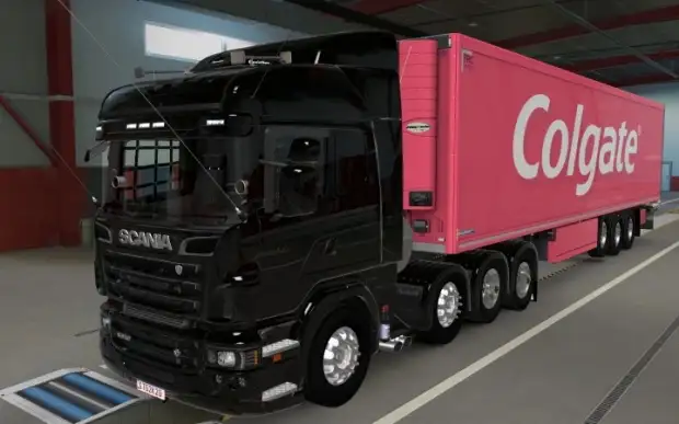ETS2 - SCS Trailer Krone Cool Liner Colgate 1.0 Skin (1.43.x) ETS2 - SCS Trailer Krone Cool Liner Colgate 1.0 Skin (1.43.x)
