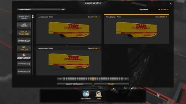 ETS2 - DHL MB Aerodynamic Trailer Skin (1.42.x)