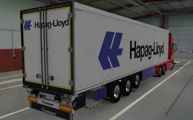 ETS2 - SCS Trailer Krone Cool Liner Hapag Lloyd White Skin (1.42.x) ETS2 - SCS Trailer Krone Cool Liner Hapag Lloyd White Skin (1.42.x)
