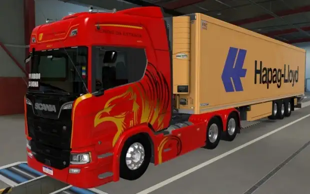ETS2 - SCS Trailer Krone Cool Liner Hapag Lloyd Orange Skin (1.42.x) ETS2 - SCS Trailer Krone Cool Liner Hapag Lloyd Orange Skin (1.42.x)