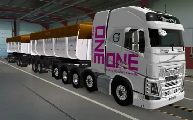 ETS2 - Volvo FH16 2012 8x4 One White Skin (1.42.x) ETS2 - Volvo FH16 2012 8x4 One White Skin (1.42.x)