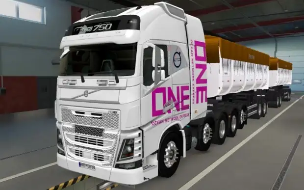 ETS2 - Volvo FH16 2012 8x4 One White Skin (1.42.x) ETS2 - Volvo FH16 2012 8x4 One White Skin (1.42.x)